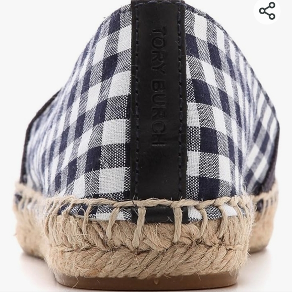 Tory Burch Beacher Brigh Navy Espidrilles Flats Jute Leather Designer #715 - Picture 8 of 16